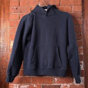 Aritzia TNA Sweatfleece Hoodie Cozy Fleece Perfect Fit in Navy Sz S